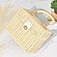 SUKUTU Handgeflochtene Rattantasche für Frauen Geflochtener Strohhalm Square Crossbody Bag Vintage Korb Handtasche Strand Tragetasche