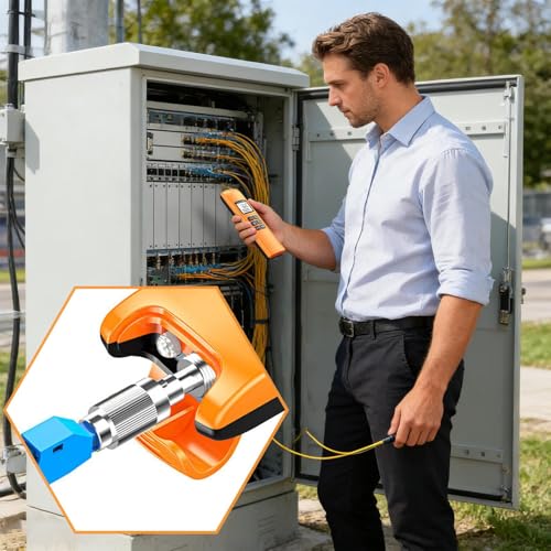 Medidor de luz de fibra con diseño elegante y construcción resistente para conectores SC 3