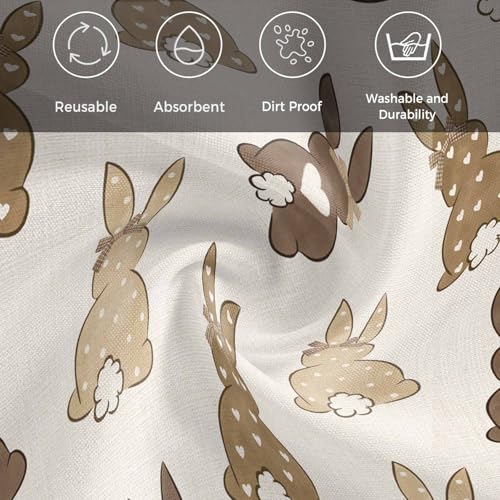 Servilletas de tela cuadradas beige 20x20 pulgadas set de 4 miniatura 6