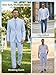 Mrbuerly Mens Navy Blue Seersucker Summer Suit Grooms Sear Sucker Suit for Wedding Mens Formal Suits Slim Fit 4XL