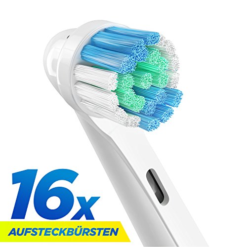 Preisvergleich Produktbild ORAX Aufsätze für Oral B Aufsteckbürsten, 16 Stück, 4x4-er Pack, 1 Jahr Versorgung für die ganze Familie