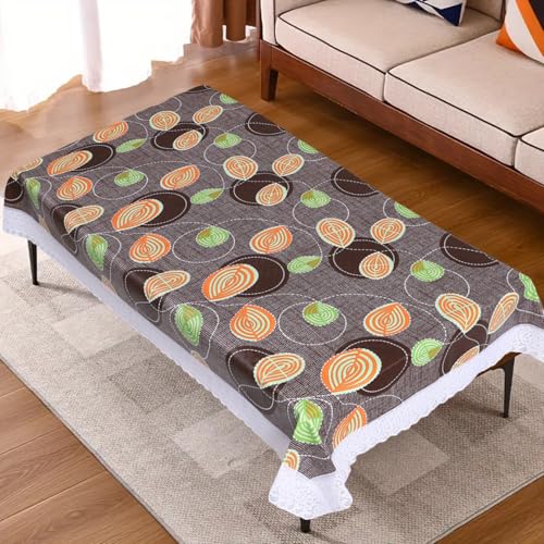 Image of Dakshya Industries PVC Waterproof Center Table Cover 40 x 60 Inch | Rectangle Coffee Table Cover | Spill Proof Oil Resistant Dustproof Heat Resistant Wipe Clean