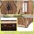GRAFFY Garden Wooden Storage Shed, Compact Tool Cabinet with Doors and Handles, for Garden Yard Patio