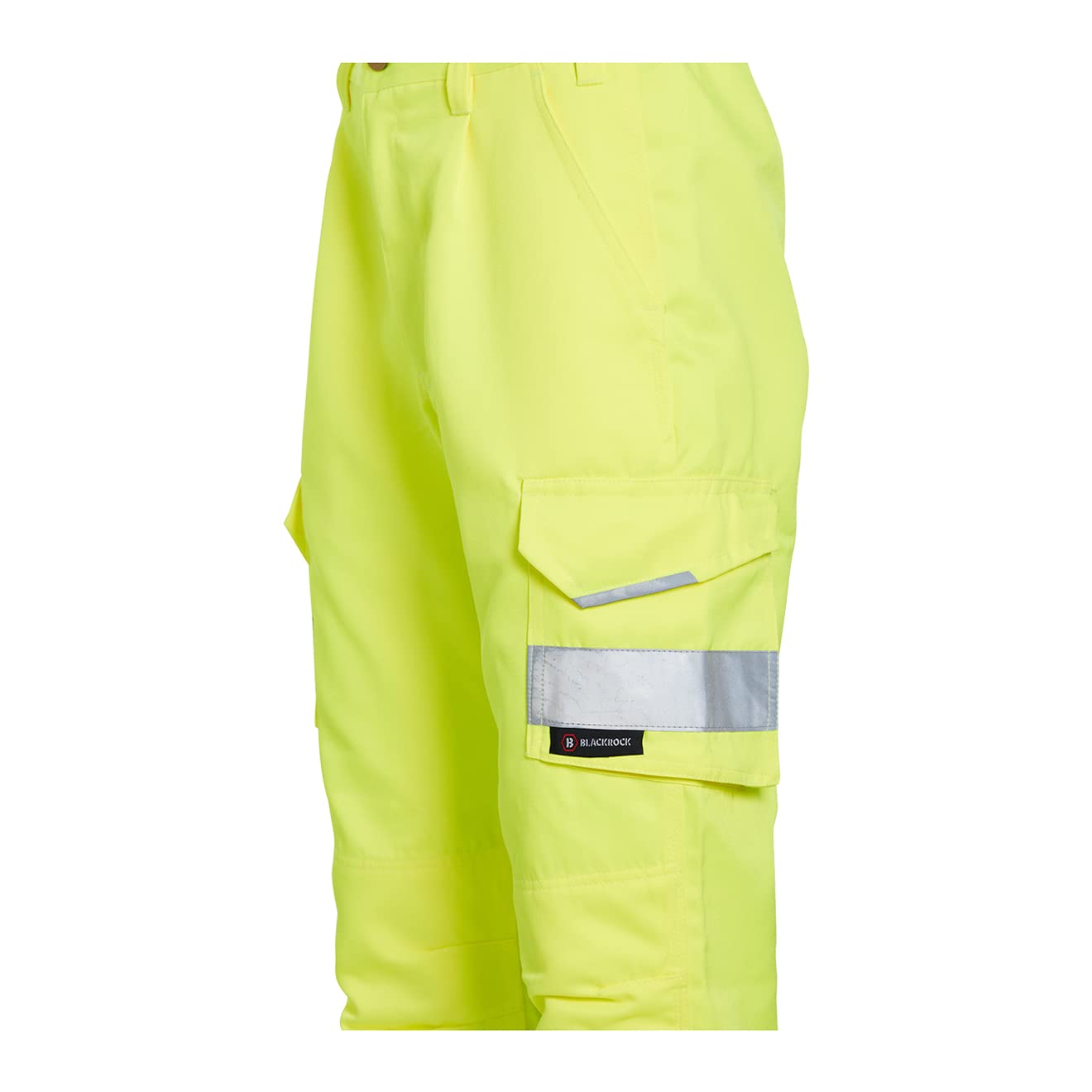 Blackrock Pantalones de polialgodón Amarillo de Alta Visibilidad, Transpirables, Reflectantes, de Alta Visibilidad, con certificación EN