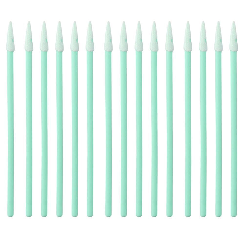 100Pcs PCB Board Cleaning Swabs, 3'' Foam Tip Swabs, 76mm Lint Free Swab Sticks, Small Pointed Wipe Sponge Stick for Hard-to-Reach Area