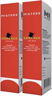 Misters Enhance Long Last Intimate Moisturizer Cream with Aloe Vera & L-arginine for Men | Pack of 2