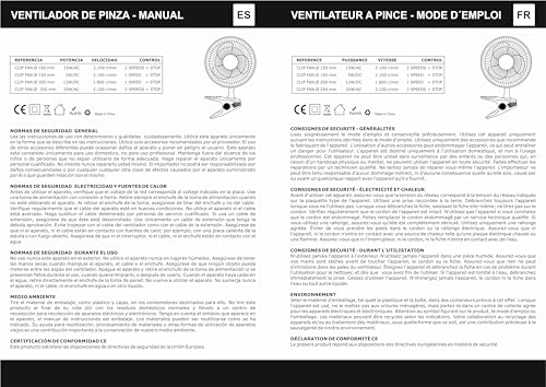 TRAFIKA Clipfan /15cm 5W/Magnetischer Motor/Exklusive Klemme zur direkten Befestigung an den Stangen Growzelten/2 KLAMMERN:Tischklammer Klammer für die Stangen von Growzelten