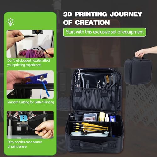 3D Printing Tool Set with Bag – 3D Printer Tools Features a deburring Tool,Surface Smoothing,and Scraper for Model cleanup,Wire Cutter,and Precise Drilling. - Image 6