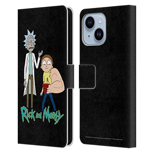 Étui en cuir iPhone 14 Plus Rick and Morty imprimé officiel saison 3 rigide