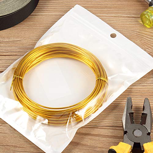 328 feet aluminum wire bendable metal craft wire for making dolls skeleton diy crafts gold 15 mm thickness