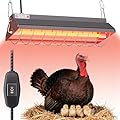 Ficuswin Large Heat Lamp for Chickens, 300W Carbon Fiber Heater for Chick Brooder - Adjustable Height Chicken Coop Heater with 2 Temperature Modes, Long-Lasting 10,000H, Ideal Chicken Coop Accessories