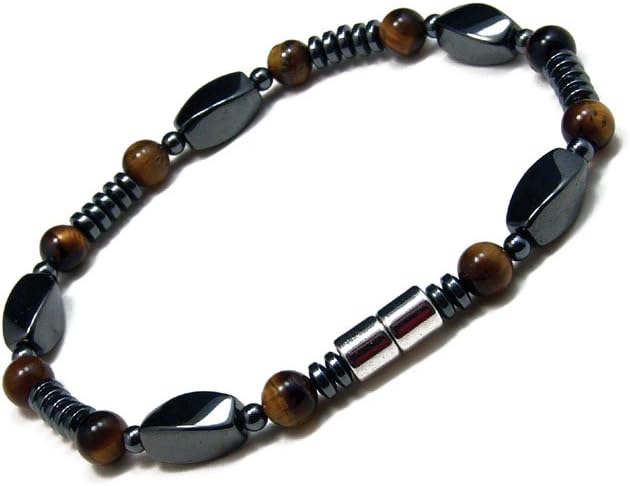 Accents Kingdom Elegant Tiger's Eye Bead Magnetic Hematite Bracelet