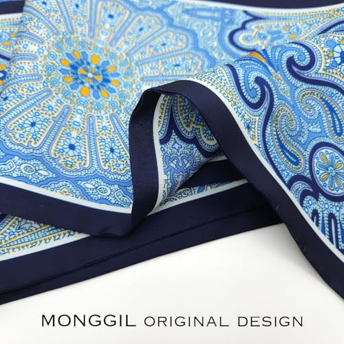 Skinny Scarf 59" – Silky Long Neck Hair Wrap for Women, Lightweight Patterned Fashion Accessory (15 Styles)2