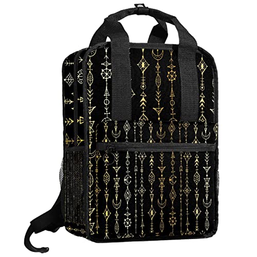 Sac à dos garçon confortable à bretelles réglables et grand volume noir