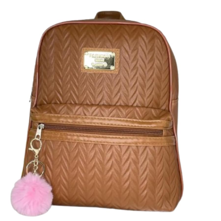 Mochila Mochilinha Bolsa Feminina C/Alças Reguláveis Versatil e Moderna (Caramelo)