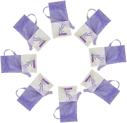 BESPORTBLE Bebé 30pcs Sachet Bolsas Vacías Flor Impresión Sachet Bolsa para Lavanda, y - Novia Púrpura Claro