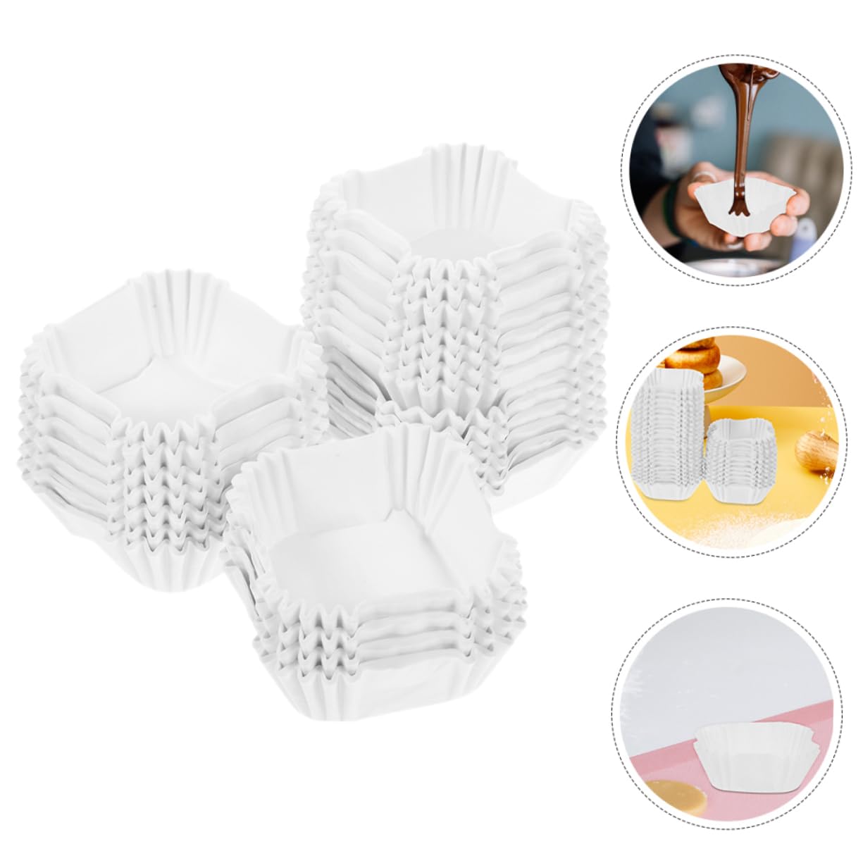 IMIKEYA 2000pezzi Pirottini di Carta per Muffin e Cupcake Quadrati Piccoli per Dolci Feste e Occasioni Speciali Facili da Usare e Smaltire