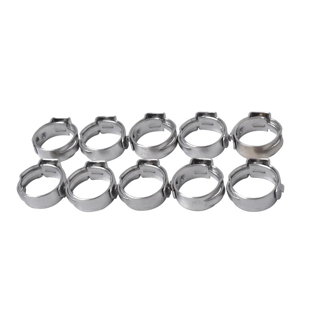 HEAVENGLOW Trade 10 Pieces Single Ear Stainless Steel Hydraulic Fuel Hose CLS 7.8mm-9.5mm-image-42