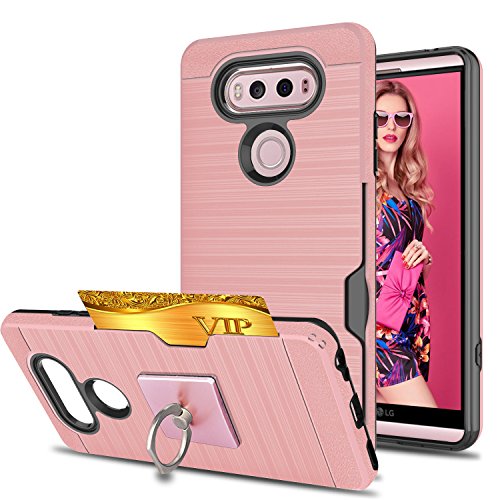LG V20 Cases,LG V 20 Case with Phone Stand,Ymhxcy [Credit Card Slots Holder][Not