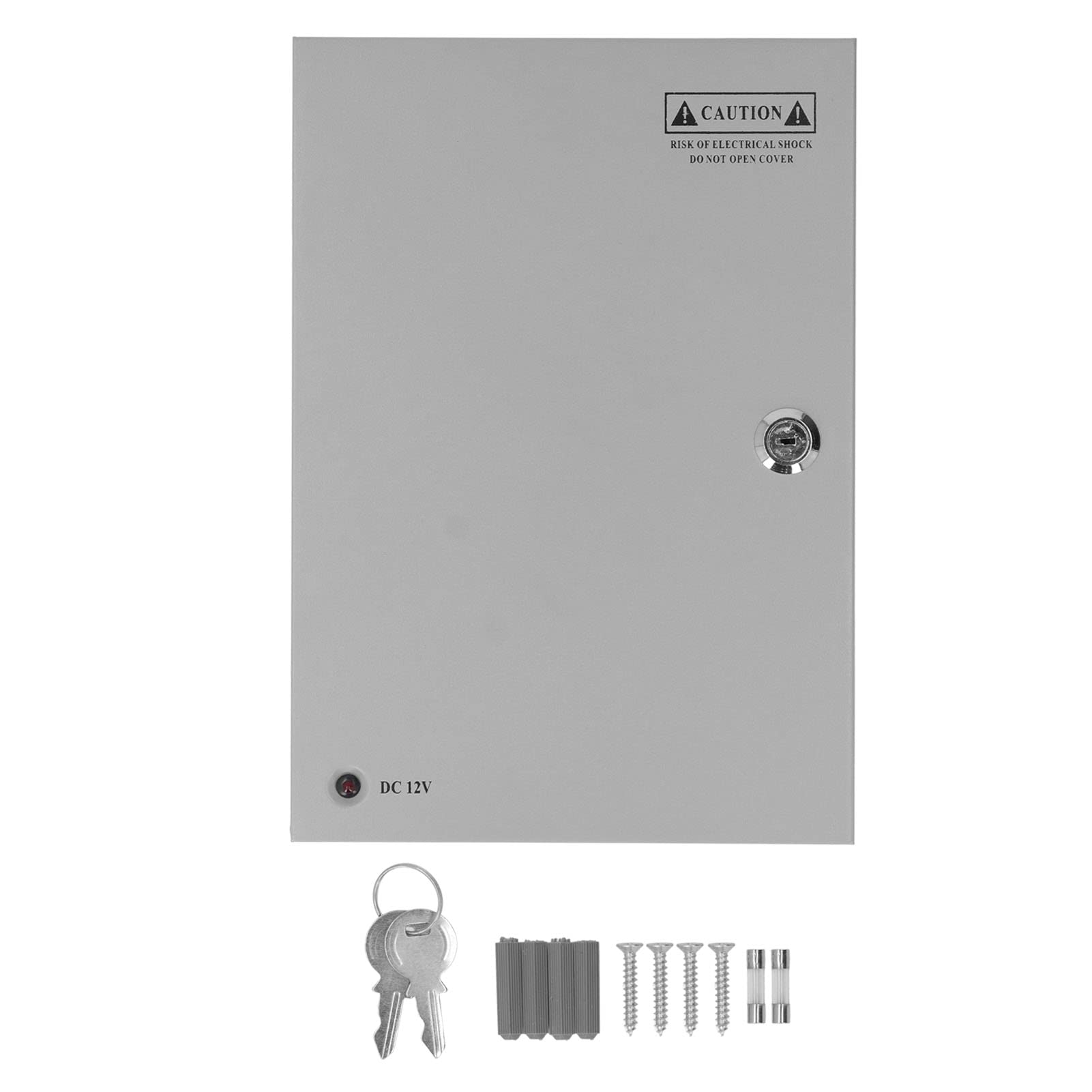 DC Box Box Box a 18 canali CCTV Alimentatore della telecamera con alloggiamento in metallo Lock CONNETTORE AC AC100V 220 V Ingresso DC12V Output DC12V (12V15A18CH)