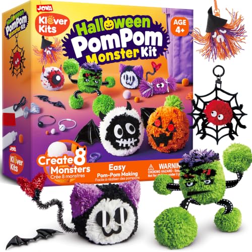 JOVA Klever Kits Halloween Pom Pom Monster...