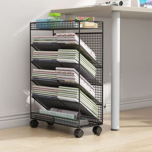 本棚 収納棚 書類棚 ブックスタンド キャスター付き 大容量 耐久性 フェライト 荷重力が強い たんそてつ インストール不要 多機能収納 360°ジンバル 省スペース おしゃれ CD・DVD収納ラック 資料整理 卓上 絵本棚 教科書 漫画 雑誌 子供部屋