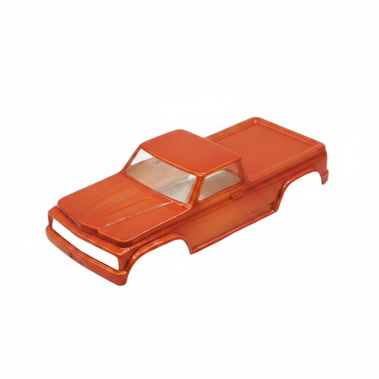 Baoblaze Carrocería de Camioneta RC para Escala Cuerpo de Camión Cubierta Capota Plástico Aspecto Realista para Proyectos Personalizados y Mejoras Visuales, Naranja