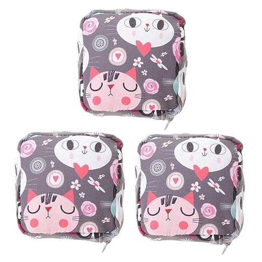 Healeved 3 Piezas Bolsa De Almacenamiento De Toallas De La Tía Kit De Primera Regla Para Niñas Adolescente Almohadillas Bolsas Chica Servilleta Sanitaria Alta Capacidad Poliéster