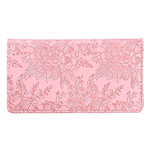 Christian Art Gifts Pink Faux Leather Checkbook Cover For Women With Inspirational Scripture #TOP2