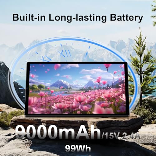 Image of 21.5 inch Portable TV with Touchscreen, Android 15 OS, 6GB+128GB Storage, 1080P Smart Handy TV with Built-in 13MP Camera & Battery, Movable Touch Screen Monitor for Home, Kitchen, Camping