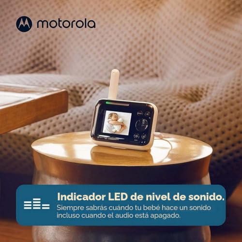 Miniatura 4 de Motorola Nursery PIP1200 Vigilabebés con Cámara, Unidad de Padres de 2,8 pulgadas, Comunicación Bidireccional, Temperatura Ambiente, Visión Nocturna por Infrarrojos, Alcance de 300 m