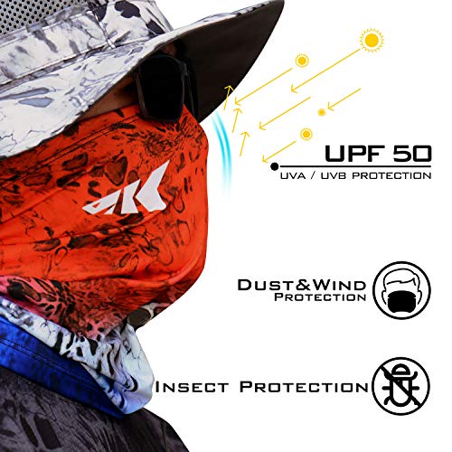 Image of KastKing Sol Armis Neck Gaiter - UPF 50 Face Mask - UV Sun Protection Mask for Men & Women, Fishing, Hiking