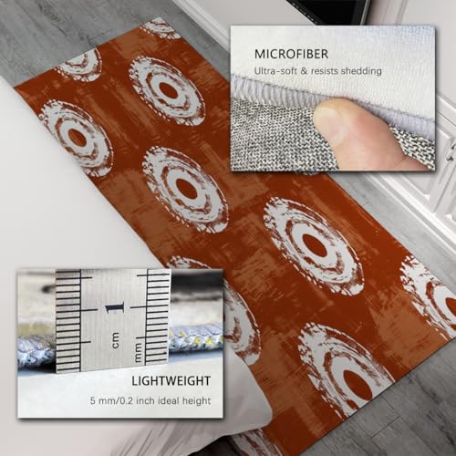Tapis lavable salon 160x230cm bohème à motif circulaire