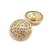 10PCS Clothes Button - Retro Hollow Sewing Button Shank Round Shaped Metal Button Set for Men Women Blazer, Coat, Uniform, Shirt, Suit and Jacket (Gold, 25mm)