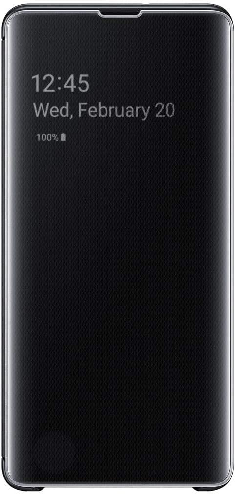 Samsung Galaxy Official Genuine S10+ S-View Flip Clear View Cover EF-ZG975CBEGKR (Black)