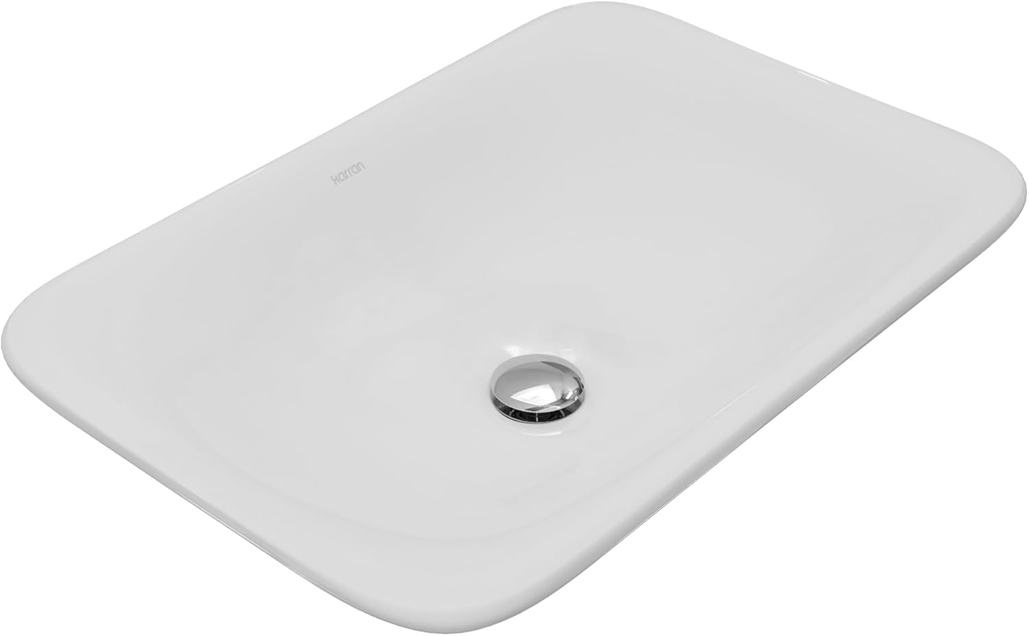 Karran VC-202-WH Valera 21" Top Mount Vitreous China Bathroom Sink in White