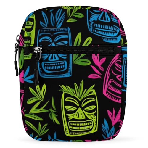 Hawaii Tiki Masks Mini Crossbody Bag Anti-Theft Side Shoulder Bags Messenger Bag Unisex