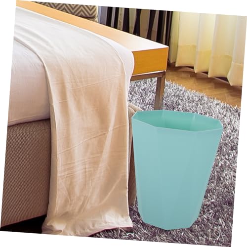 Caneca de basura pequeña rectangular de plástico verde miniatura 4
