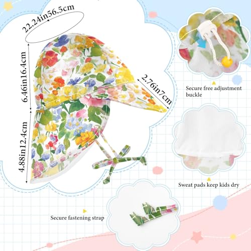 Infant Sunhat Baby Boys Beach Caps Toddler Girl UPF 50+ Protection Adjustable Traveling Swim Hat4