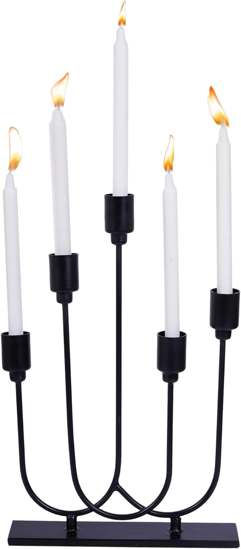 Black Taper Candle Holders, 2-Pack Metal Vintage Candlesticks For Table, Mantel & Wedding Decor - View #8