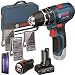 Produktbild BOSCH Akku Schlag-Bohrschrauber GSB 12V-15 1x 2,0 + 1 x 4,0 Ah Akku + TASCHE + Ladegerät AL 1115 CV + 39 tlg. Bit und Bohrer-Set + Feuerzeug