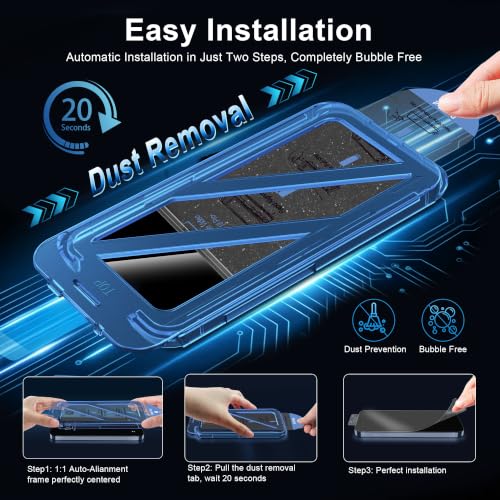 QHOHQ für iPhone 18 Pro für Panzerglas, 9H+ Schutzfolie, 3+3 Stück – Ansicht 2
