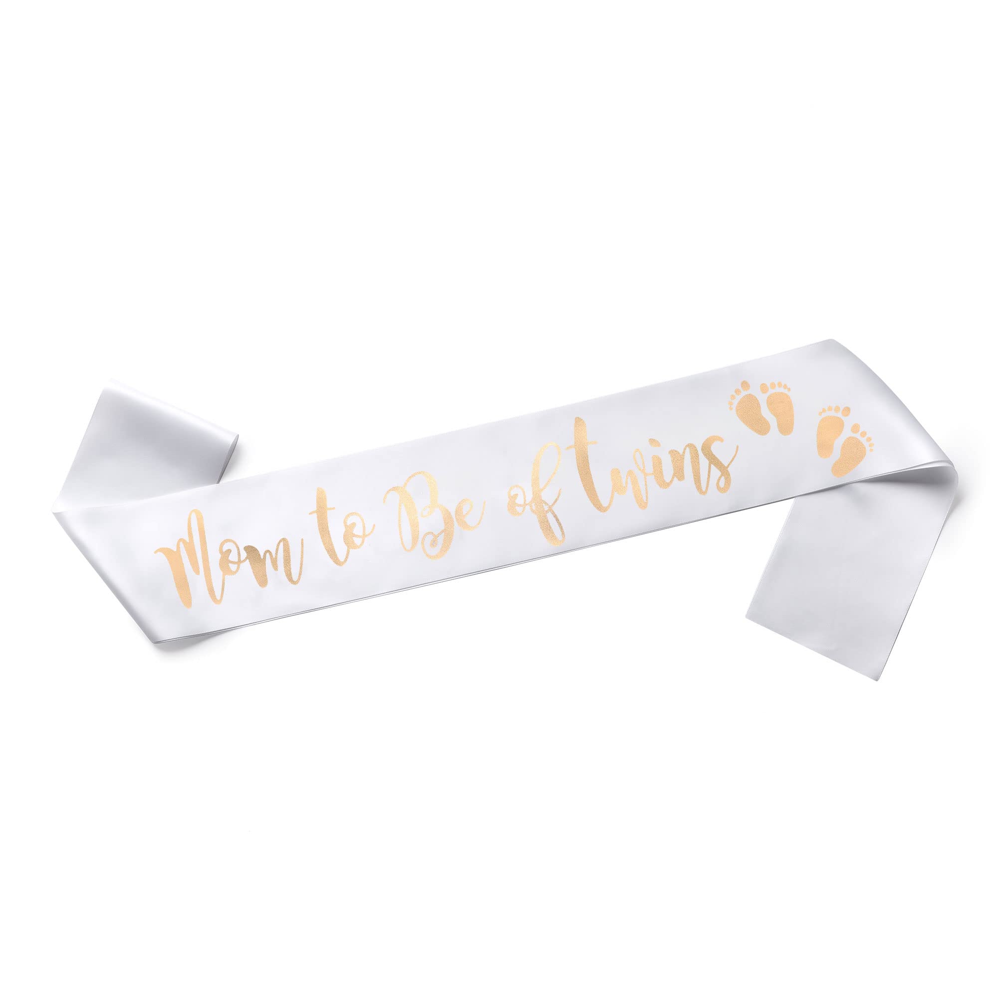 OLILLY White sash for a Future Mom - Perfect for a Baby Shower Party