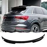 STSEV01 Rear Window Spoiler Roof Wing Compatible with Audi Q3 F3 SUV 2019-2025 S Line/Premium, Glossy Black Sport Style DeckLid Lip Exterior Accessories