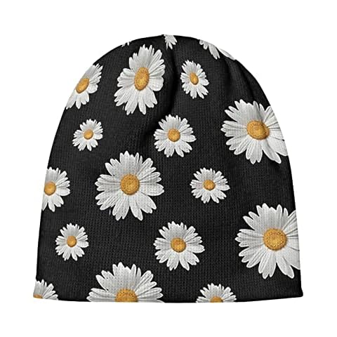 AmzPrint Women Daisy Beanie Hat Cover
