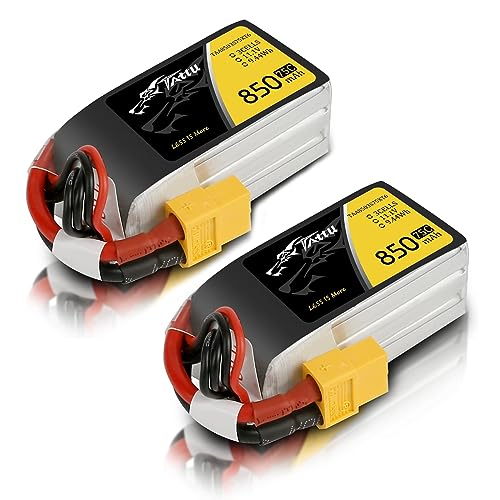 TATTU 850mAh 11.1V 75C 3S LiPo Battery Pack with XT60 Plug(2 Pcs)