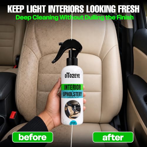 Image of OTO2EYE Car Care Cleaning Kit - 300mL Windshield Washer Fluid, 300mL Glass Cleaner, Interior Cleaner & Protectant with UV Protection, Microfiber Towel (Pack of 4)