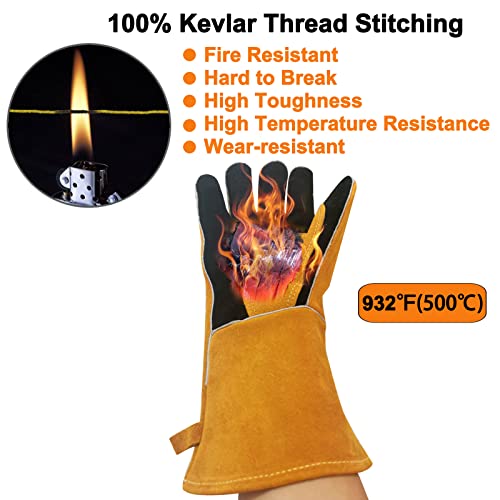 Welding-Gloves-932-Heat-Fire-Resistant-Gloves-Leather-Welding-Gloves-for-StickTigMigForge-Mitts-for-BBQOvenGrillFireplaceStoveAnimal-Handling-Gloves-with-Soft-Lining