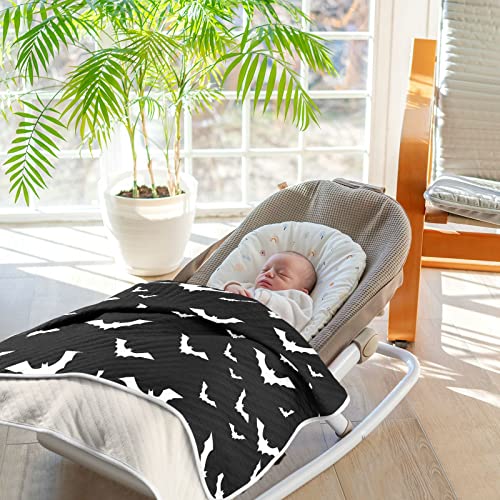Image of Halloween Bats Baby Blankets Soft Warm Crib Stroller Blanket for Toddler Newborn Girls Boys, 30x40in