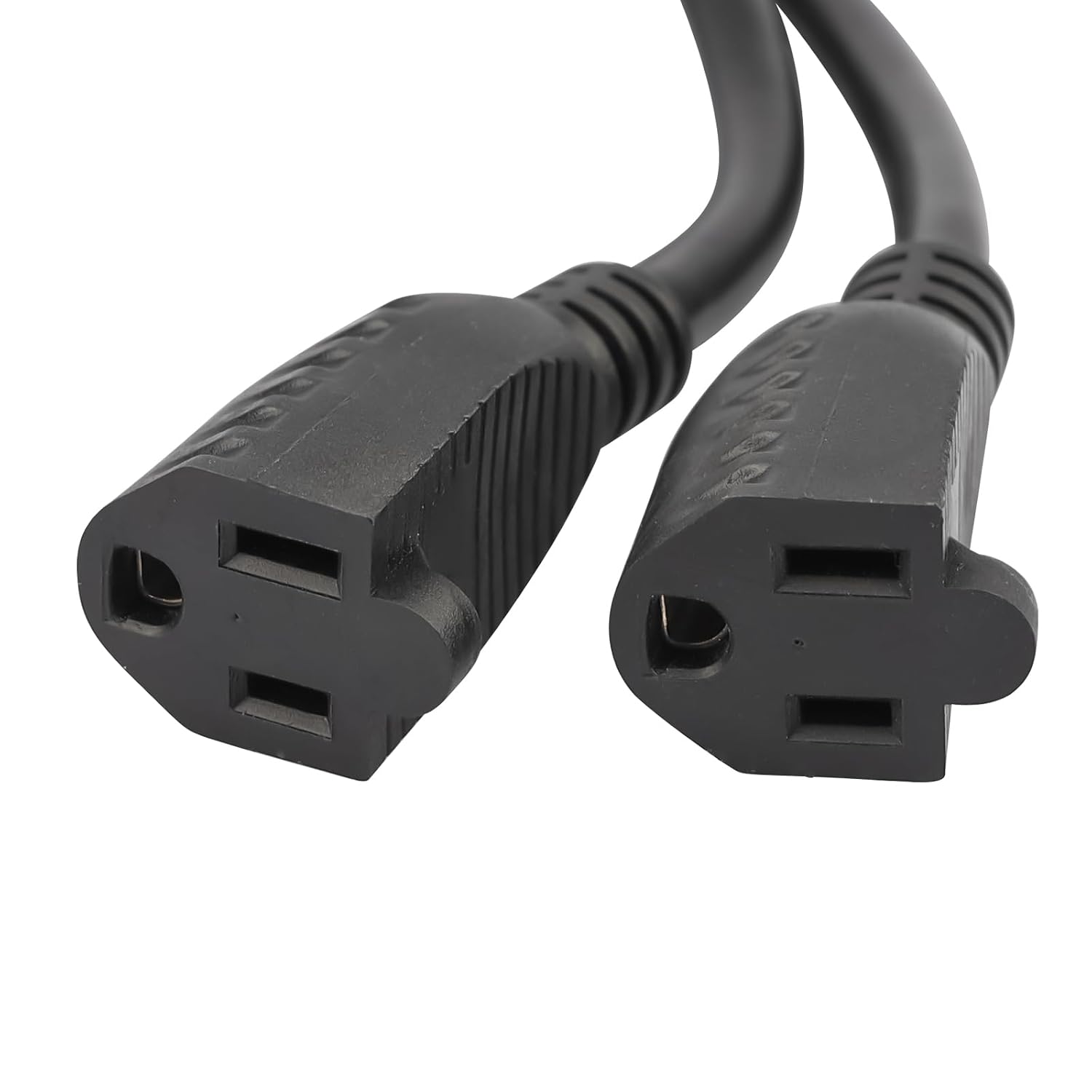 Veepeak 30 Amp RV Plug Male Replacement TT-30P Heavy Duty Connector and 15 Amp Shore Power Inlet RV Flanged Power Plug with Dual 18’’ Extension Cords